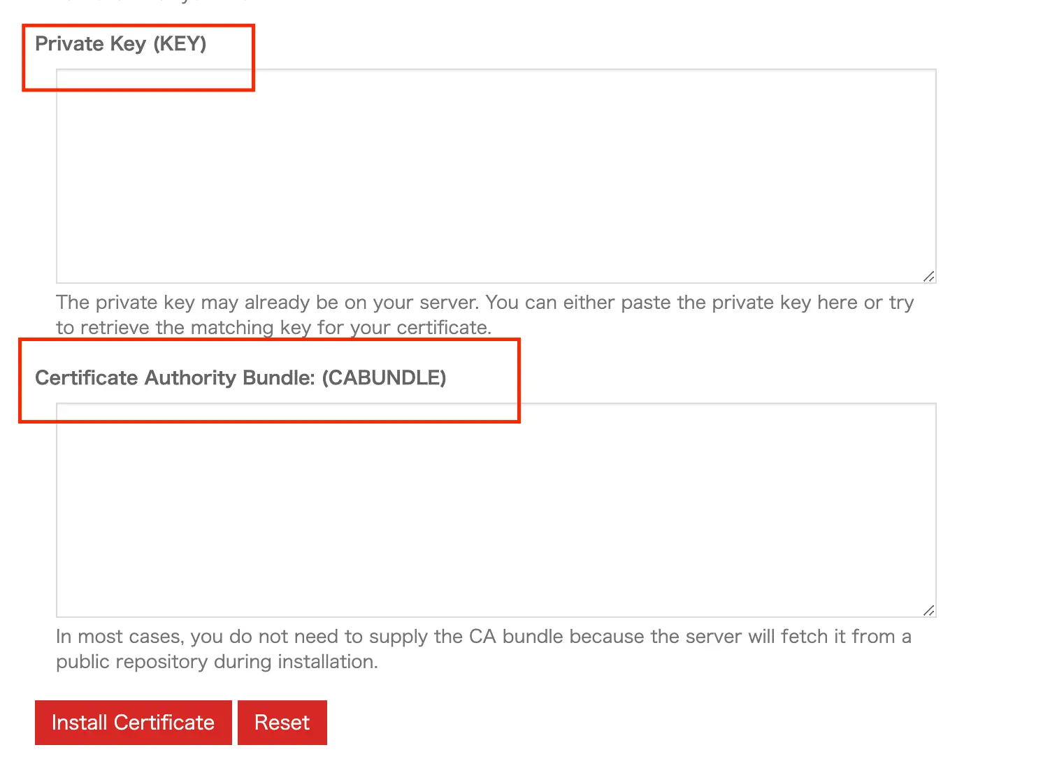 cPanel - Install SSL Certificate